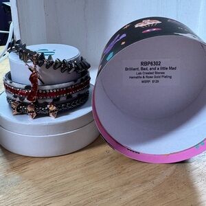 Chic Hematite and Rose Gold Bracelet Set